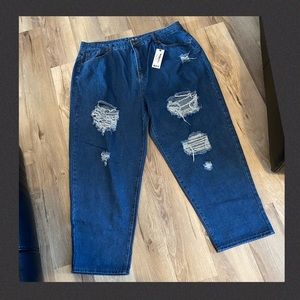 Size 18 High Waisted Ripped Jeans
